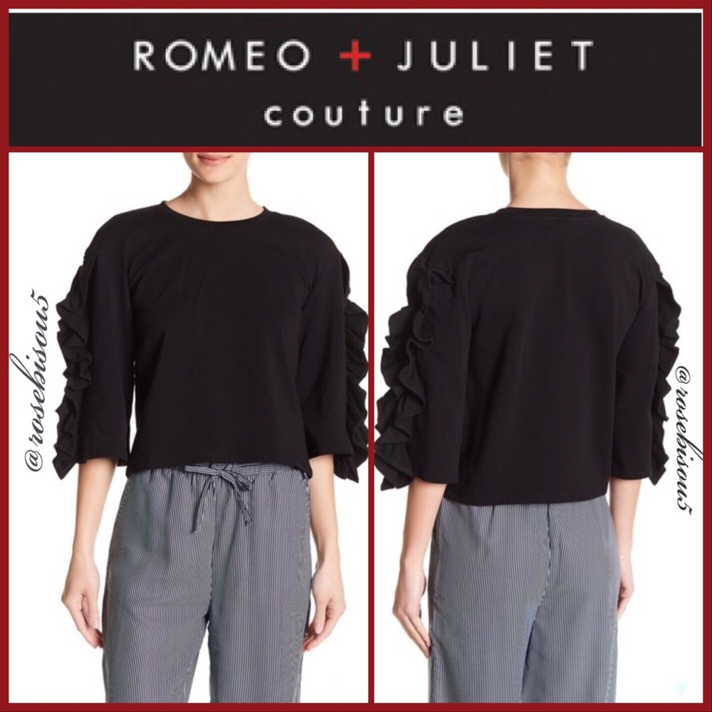 ♥️🆕{ROMEO+JULIET COUTURE} Ruffle Sleeve Sweater - Picture 2 of 5